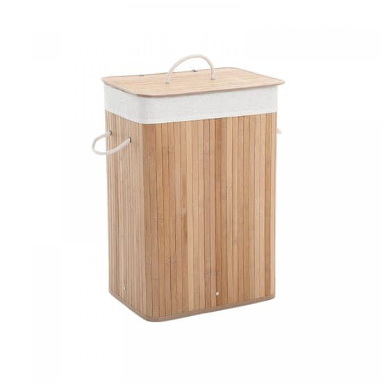 Songmics Košara za perilo Bamboo 72L 40 x 30 x 60 cm naravna, LCB10Y