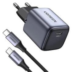 Ugreen Nexode 30W USB C Polnilnik GaN II s priloženim USB-C 60W 1M kablom