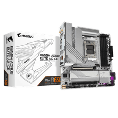 Gigabyte B650M AORUS ELITE AX ICE, DDR5, SATA3, USB3.2Gen2x2, DP, 2.5GbE, WiFi 6E, AM5 mATX