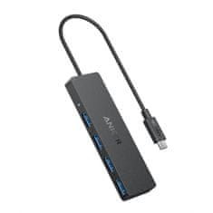 Anker Ultra Slim 4-port USB-C hub črn