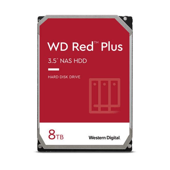 WD Trdi disk 8TB SATA3, 6Gb/s, 5640obr, 256MB RED PLUS