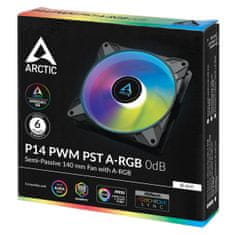 Arctic P14 PWM PST A-RGB 140mm 4-pin ventilator, črn