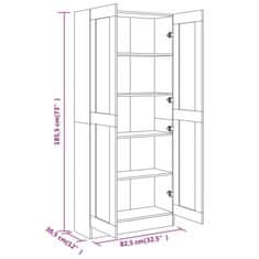 Vidaxl Knjižna omara rjavi hrast 82,5x30,5x185,5 cm konstruiran les