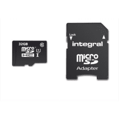 Integral 32GB MICRO SDHC class10 90MB/s SPOMINSKA KARTICA+ SD ADAPTER