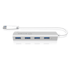 IcyBox IB-AC6401 4 portni USB 3.0 razširitveni hub, aluminijast