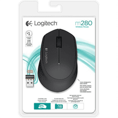 Logitech M280 Wireless miška, črna