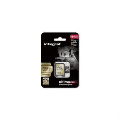 Integral 64GB MICRO SDXC class10 UHS-I U3 90MB/s SPOMINSKA KARTICA+ SD ADAPTER