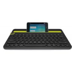 Logitech Tipkovnica Cordless K480 Wireless Bluetooth SLO gravura ČRNA (pametni telefon, tablica)