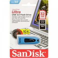 SanDisk Ultra 32GB USB3.0 moder spominski ključek