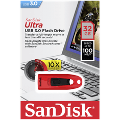 SanDisk Ultra 32GB USB3.0 rdeč spominski ključek