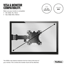 VonHaus Enojni namizni nosilec za monitor (13-32'')