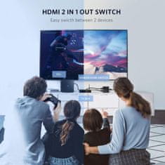 Ugreen HDMI 2.0 2x1 dvo smeren razdelilec, stikalo - box