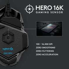 Logitech Gaming miška G502 Hero LED