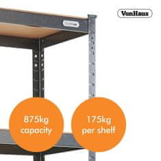 VonHaus 1.8m 5 polični regal HAMMERITE