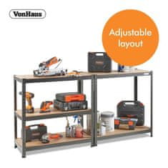 VonHaus 1.8m 5 polični regal HAMMERITE