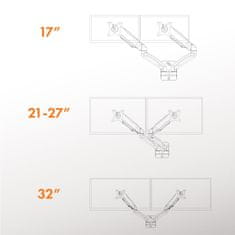VonHaus Stenski nosilec za dva monitorja
