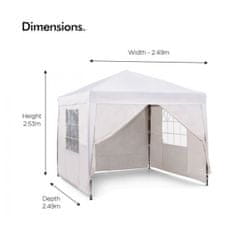 VonHaus Pop Up paviljon 2,5 x 2,5m Ivory