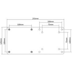 IcyBox Icy Box IB-MSA103-VM VESA nosilec za Intel NUC računalnike 75x75 in 100x100mm