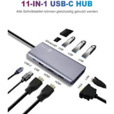 IcyBox IB-DK4070-CPD USB-C priklopna postaja s Power Delivery 100W