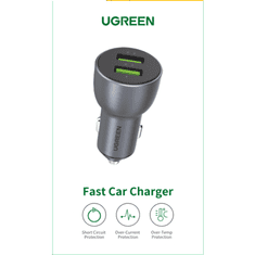 Ugreen Avtopolnilec 2xUSB QC 3.0 36W 10144 - box