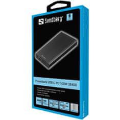 Sandberg Powerbank USB-C PowerDelivery 100W 38.400mAh prenosna baterija