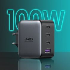 Ugreen USB-A in 3x USB-C 100W GaN hitri polnilec - box