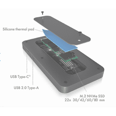 IcyBox IB-DK2108M-C 8-in-1 USB Type-C PowerDelivery do 100 W priklopna postaja