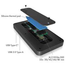 IcyBox IB-DK2108M-C 8-in-1 USB Type-C PowerDelivery do 100 W priklopna postaja