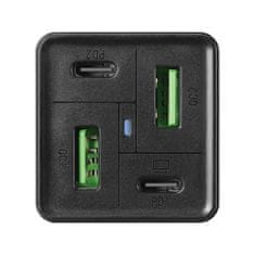 Sandberg 4in1 polnilnik 2x USB-C in 2x USB 65W