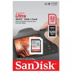 SanDisk Ultra 32GB SDHC spominska kartica 120MB/s