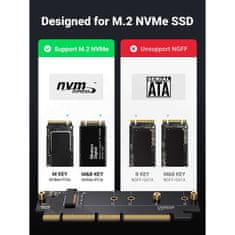 Ugreen M.2 PCIe NVME M-Key na PCIe 4.0 x16 adapter s hladilnikom - box