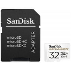 SanDisk High Endurance video microSDHC 32GB + SD Adapter Full HD / 4K video, do 100/40 MB/s C10, U3, V30