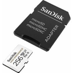 SanDisk High Endurance video microSDHC 256GB + SD Adapter Full HD / 4K video, do 100/40 MB/s C10, U3, V30