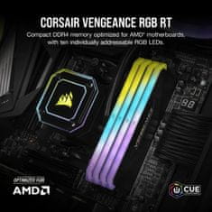 Corsair VENGEANCE RGB RT 32GB (2 x 16GB) DDR4 DRAM 3600MHz PC4-28800 CL16, 1.2V/1.35V