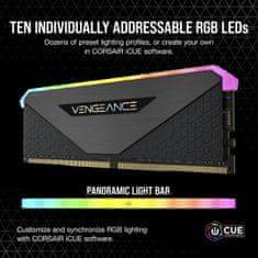 Corsair VENGEANCE RGB RT 32GB (2 x 16GB) DDR4 DRAM 3600MHz PC4-28800 CL16, 1.2V/1.35V