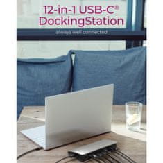 IcyBox IB-DK2408-C 11-in-1 USB Type-C DockingStation priklopna postaja za prenosnik s Power Delivery 60W