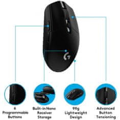 Logitech Miška G305 LIGHTSPEED Brezžična Gaming, črna