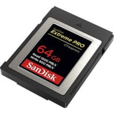 SanDisk Extreme PRO CFexpress Card Tip B, 64GB, 1500MB/s Branje, 800MB/s Zapisovanje