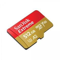 SanDisk Extreme microSDXC 512GB + SD Adapter 190MB/s & 130MB/s A2 C10 V30 UHS-I U3