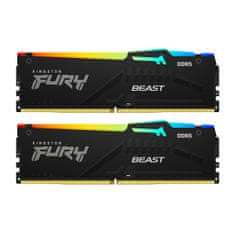 Kingston Fury Beast RGB 32GB Kit (2x16GB) DDR5-6000 DIMM PC5-48000 CL36, 1.25V