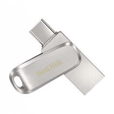 SanDisk Ultra Dual Drive Luxe USB Type-C 64GB 400MB/s USB 3.1 Gen 1, srebrn