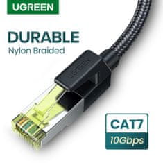 Ugreen UTP Cat7 oklopljen pleten okrogel kabel z modularnim RJ45 Ethernet priključkom 2M