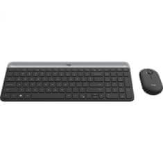 Logitech Slim Wireless Combo MK470, grafitna SLO