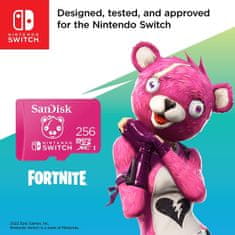 SanDisk Nintendo MicroSD UHS I Card - Fortnite Edition, Cuddle Team, 256GB