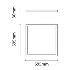 Asalite LED BackLit panel 60x60cm 4000K 36W 5000lm