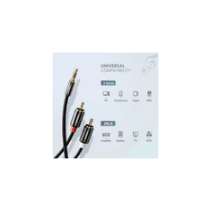 Ugreen 3,5 mm moški na 2RCA moški avdio kabel 2M - 10584