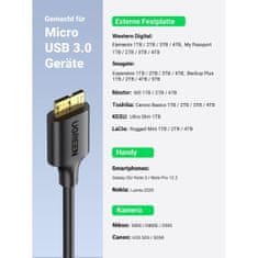 Ugreen USB 3.0 kabel USB A na Micro B, 0,5 m