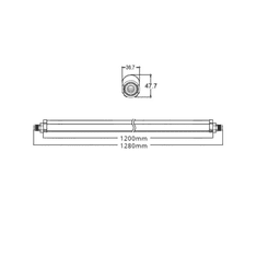 Asalite Premium IP65 LED vgradna svetilka Triproof 120cm 36W 4500K (4000 lumnov)