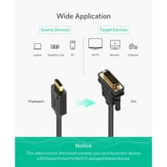 Ugreen DisplayPort na DVI (24+1) kabel 1.5m - polybag