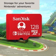 SanDisk MicroSDXC card for Nintendo Switch 128GB, up to 100MB/s Read, 60MB/s Write, U3, C10, A1, UHS-1